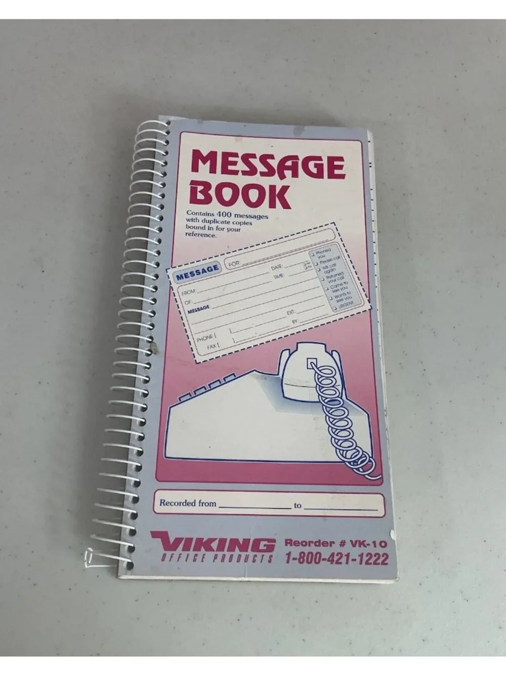 Vintage Viking Message Book Carbonless 400 Sets New